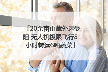 20余亩山蔬外运受阻 无人机极限飞行8小时转运6吨蔬菜
